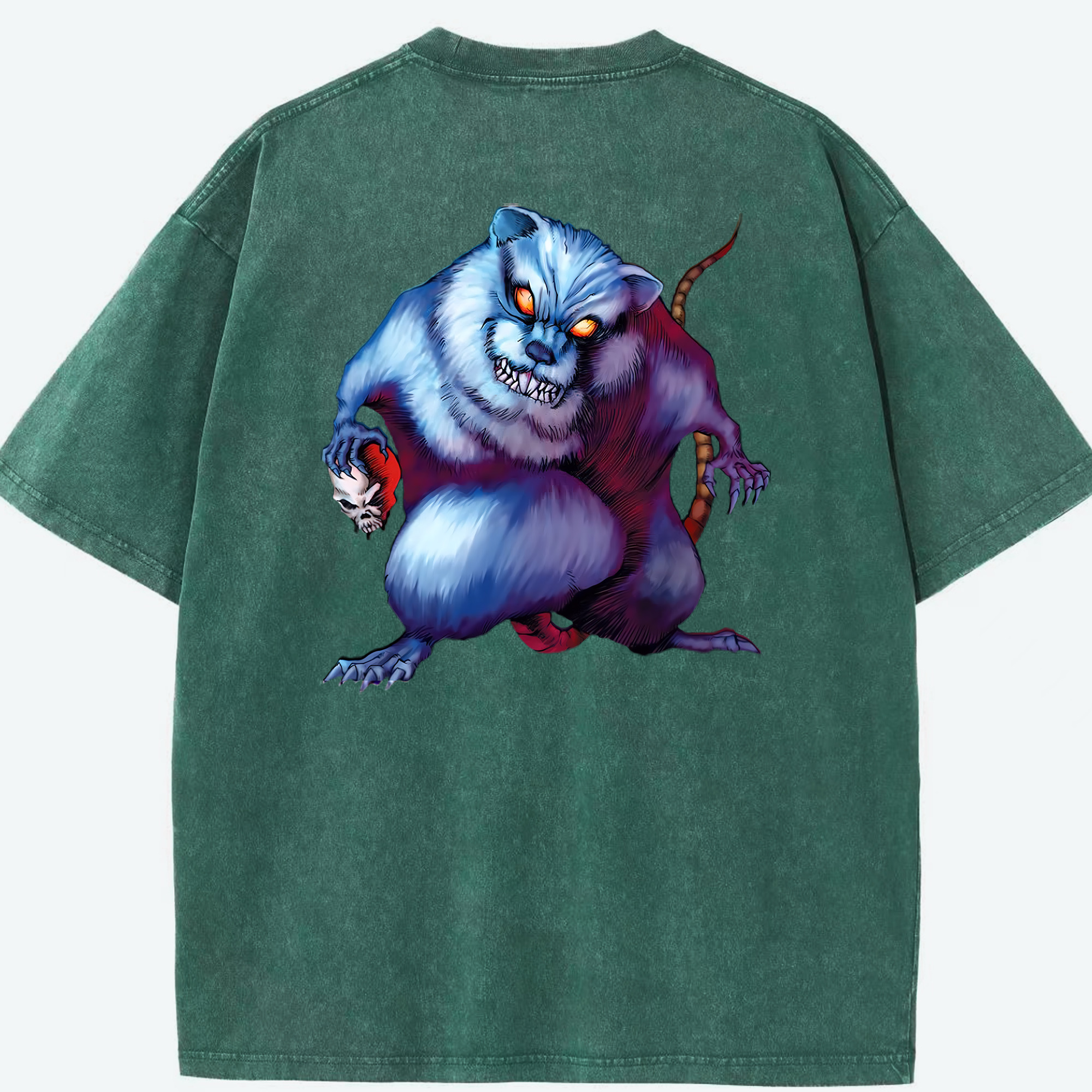 （画像用） 遊☆戯☆王 Yu-Gi-Oh! 綿100% ヴィンテージ風 半袖Tシャツ（背面プリント）